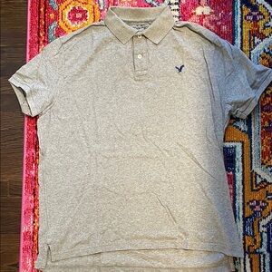 American Eagle XXL Men's Gray Polo Shirt